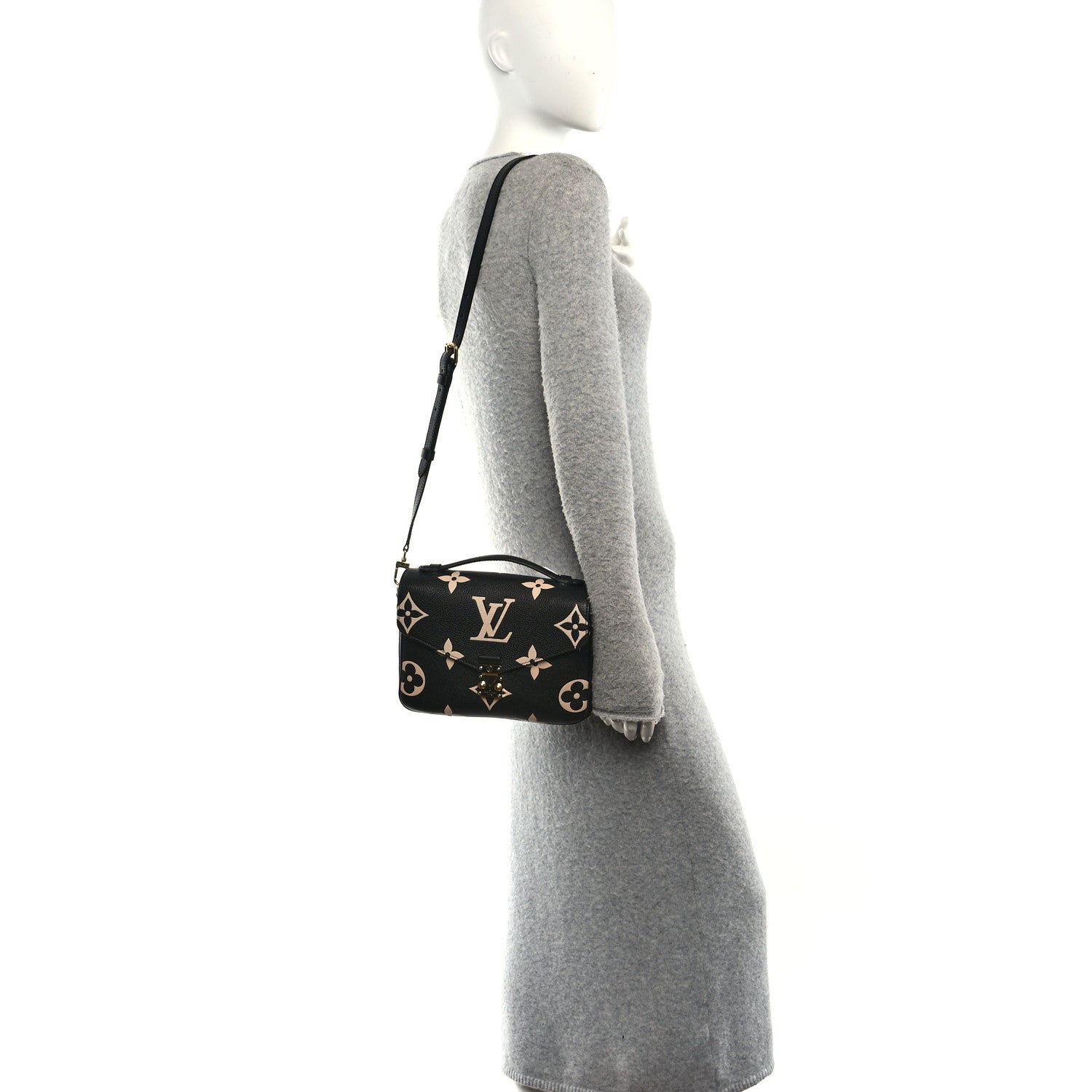 Louis Vuitton Empreinte Monogram Giant Pochette Metis Black Beige 2 of 9