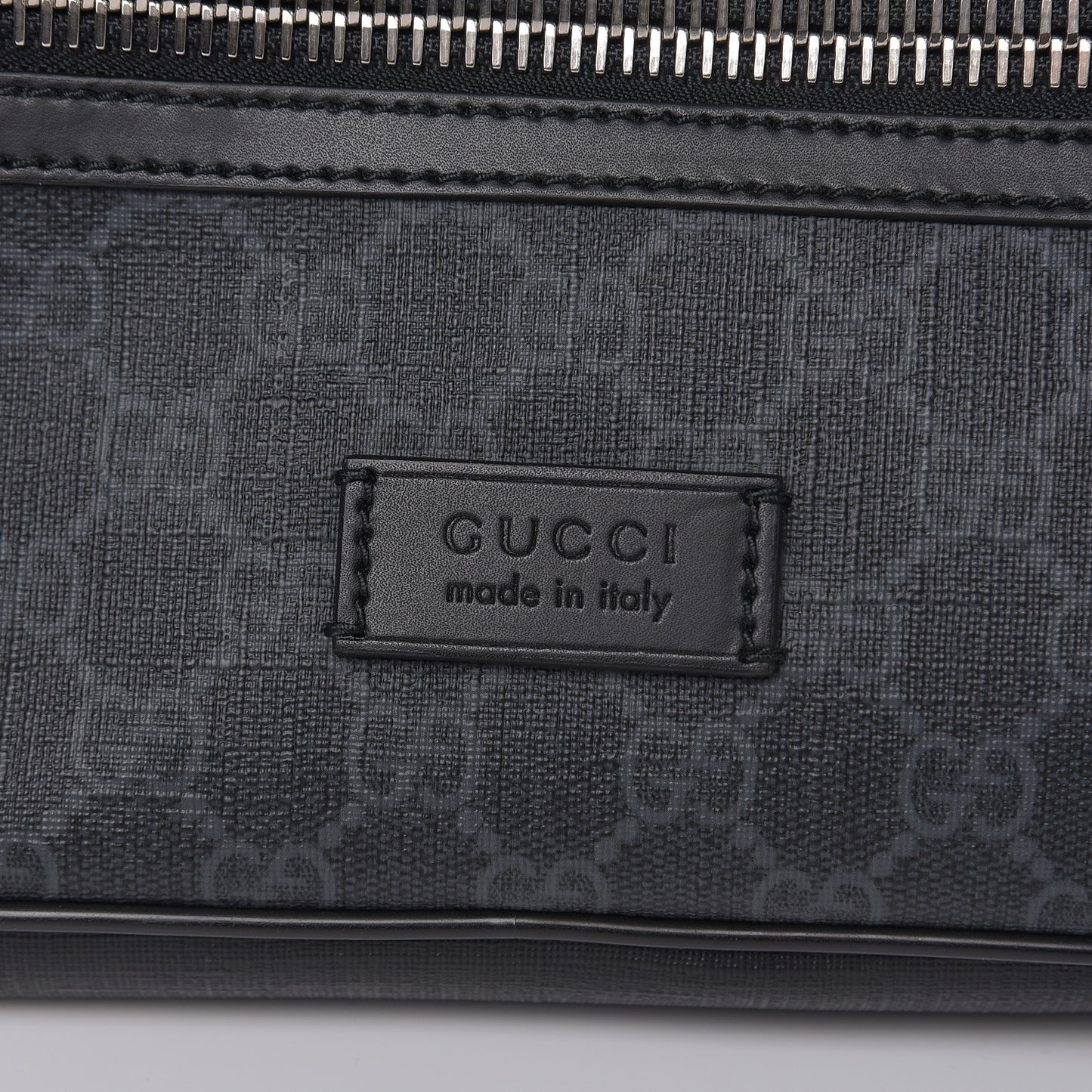 Soft GG Supreme Monogram Web Belt Bag Black Grey