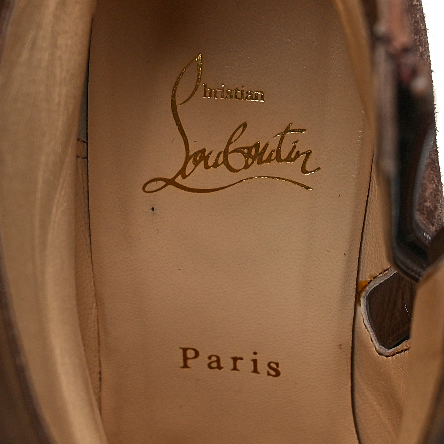 Christian Louboutin Suede Ankle Boots 38 Brown 7 of 7