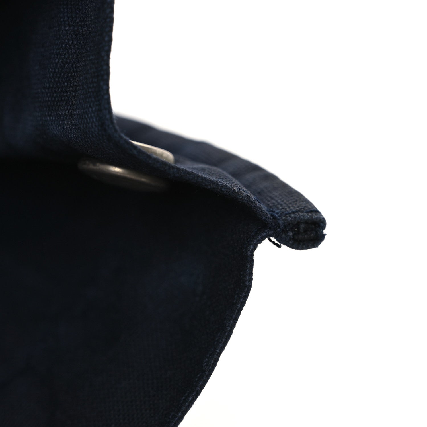 Hermes Canvas Tout Fourre PM Navy Brown 12 of 14