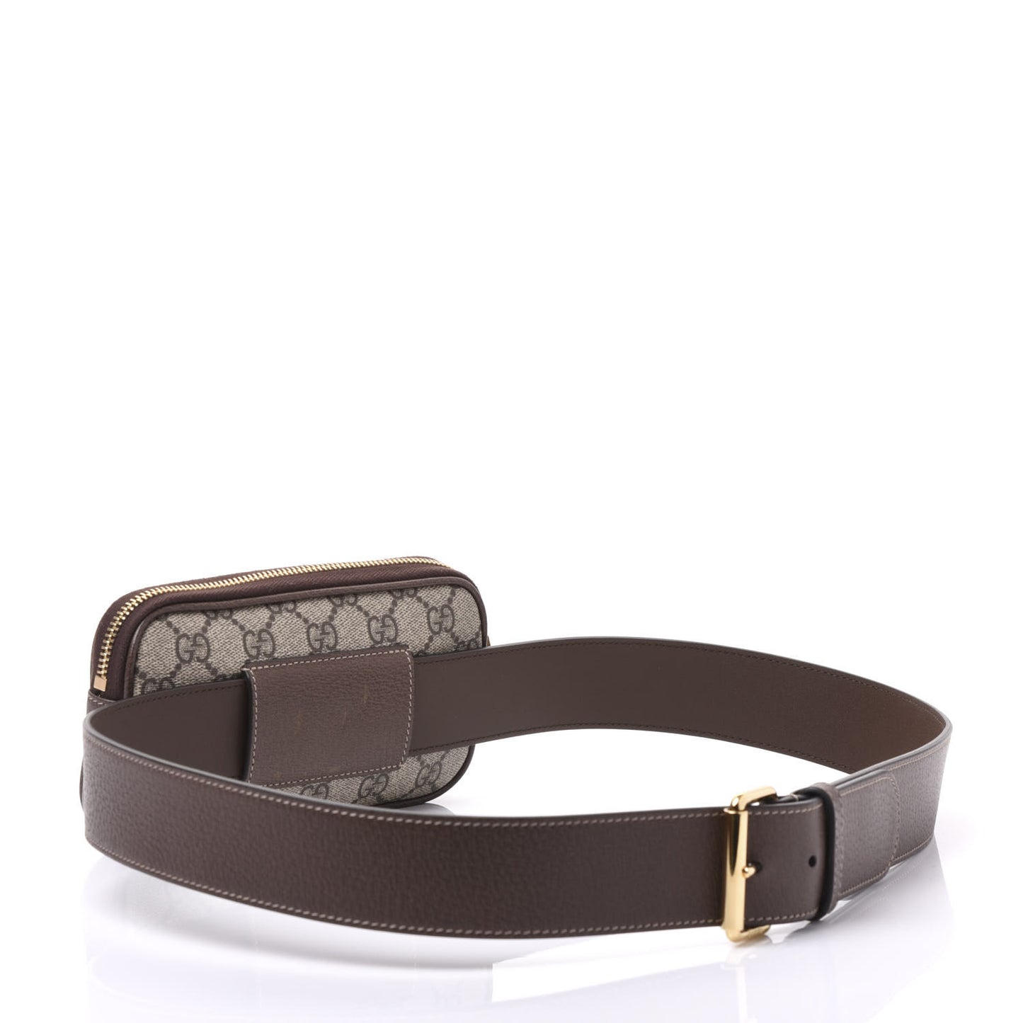 GG Supreme Monogram Ophidia Belted iPhone Case 85 34 Dark Brown