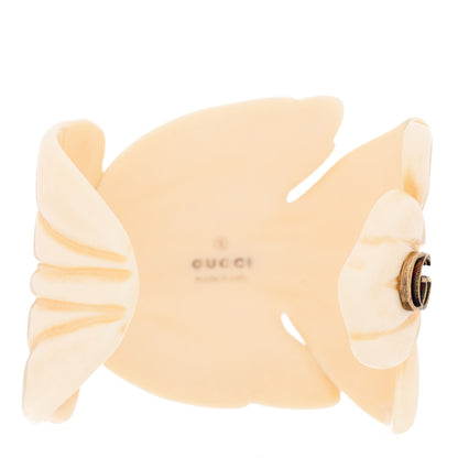 Gucci Resin Leaf GG Cuff Bracelet White 2 of 4
