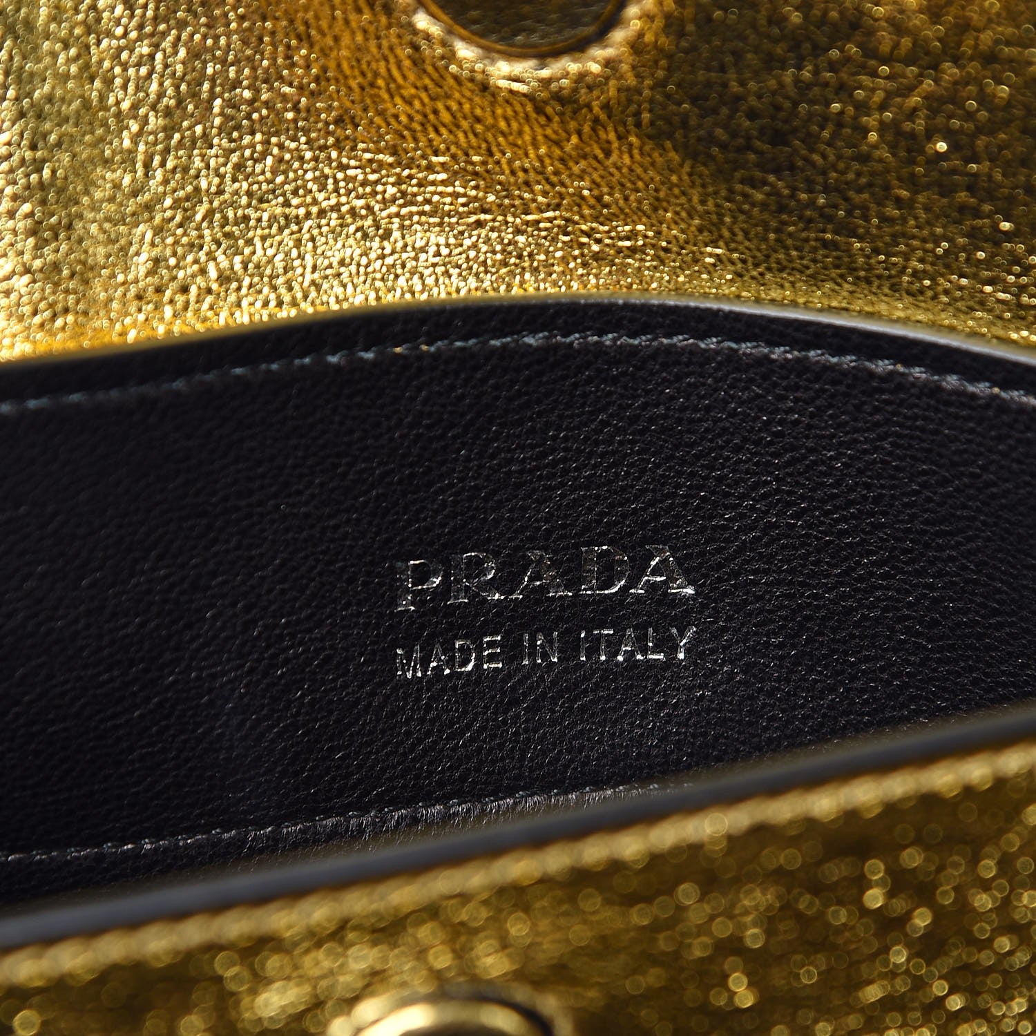 Prada Vitello Soft Chain Flap Bag Gold 7 of 8