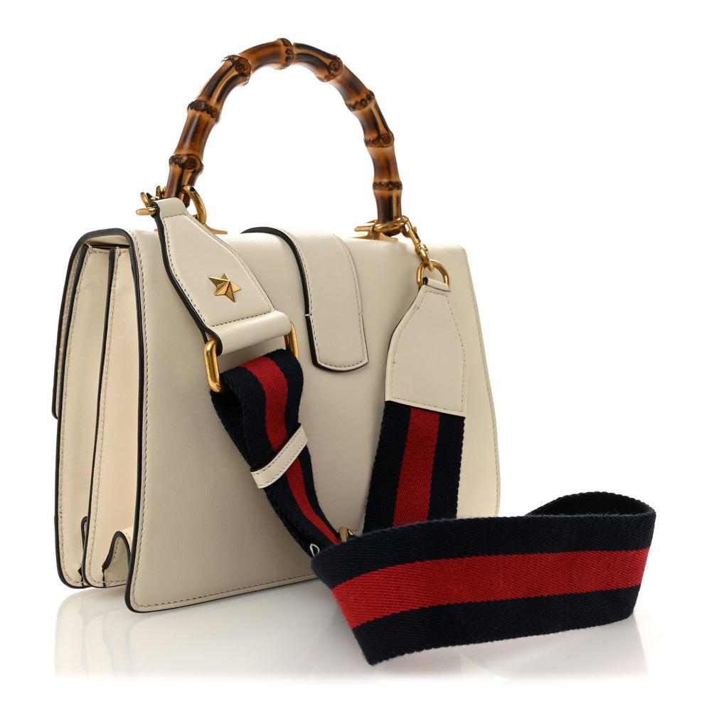Gucci Calfskin Bamboo Web Medium Dionysus Top Handle Bag White Blue ...