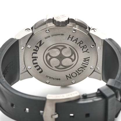 Harry Winston Stainless Steel Rubber 44mm Zalium Ocean Project Z4 Automatic Watch Black 4 of 5