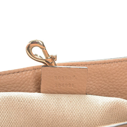 Gucci Pebbled Calfskin Medium Soho Chain Shoulder Bag Rose Beige 7 of 7