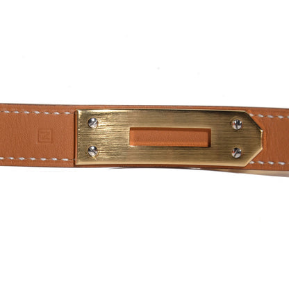Hermes Stainless Steel Barenia 20mm Kelly Cadena Double Tour Quartz Watch Fauve 6 of 11