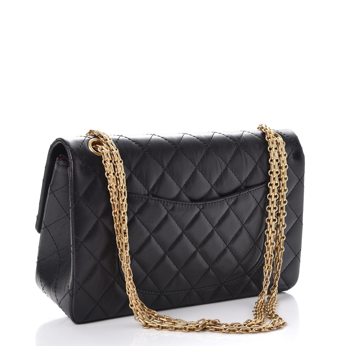Aged Calfskin Quilted 2.55 Reissue 226 Flap Black