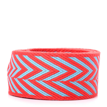 Hermes Toile Swift 50mm Sangle ZigZag Shoulder Strap Rouge De Coeur Bleu Du Nord 2 of 4