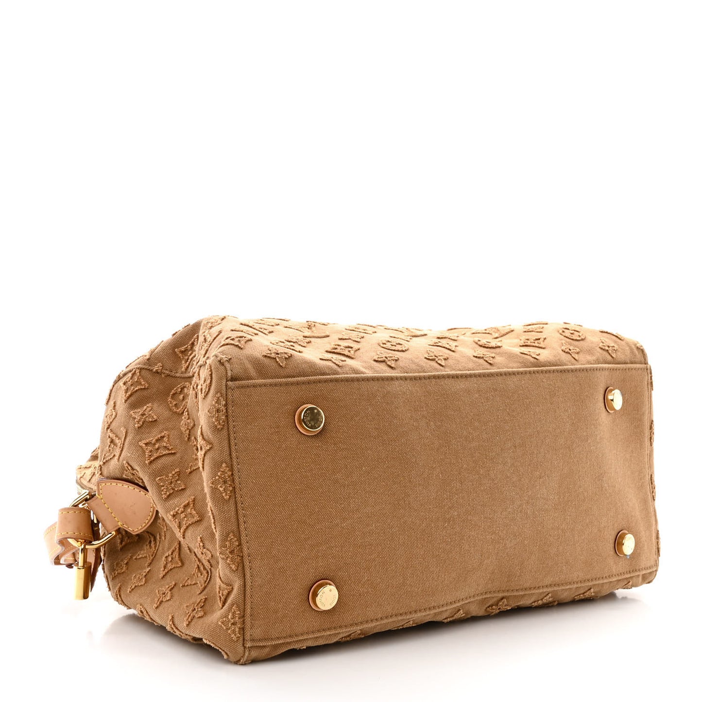 Denim Monogram Stone Speedy Bandouliere 35 Caramel