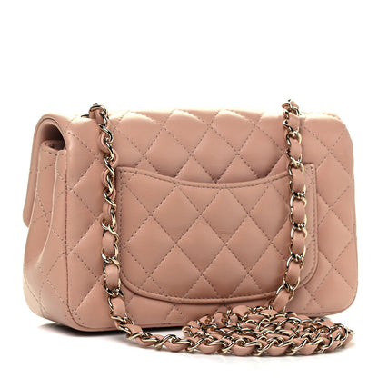 Chanel Lambskin Quilted Mini Rectangular Flap Beige 2 of 4