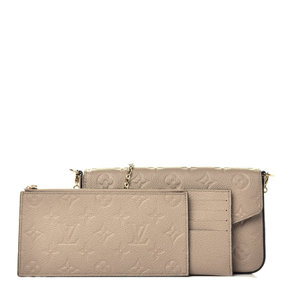 Louis Vuitton Empreinte Pochette Felicie Chain Wallet Tourterelle 3 of 10