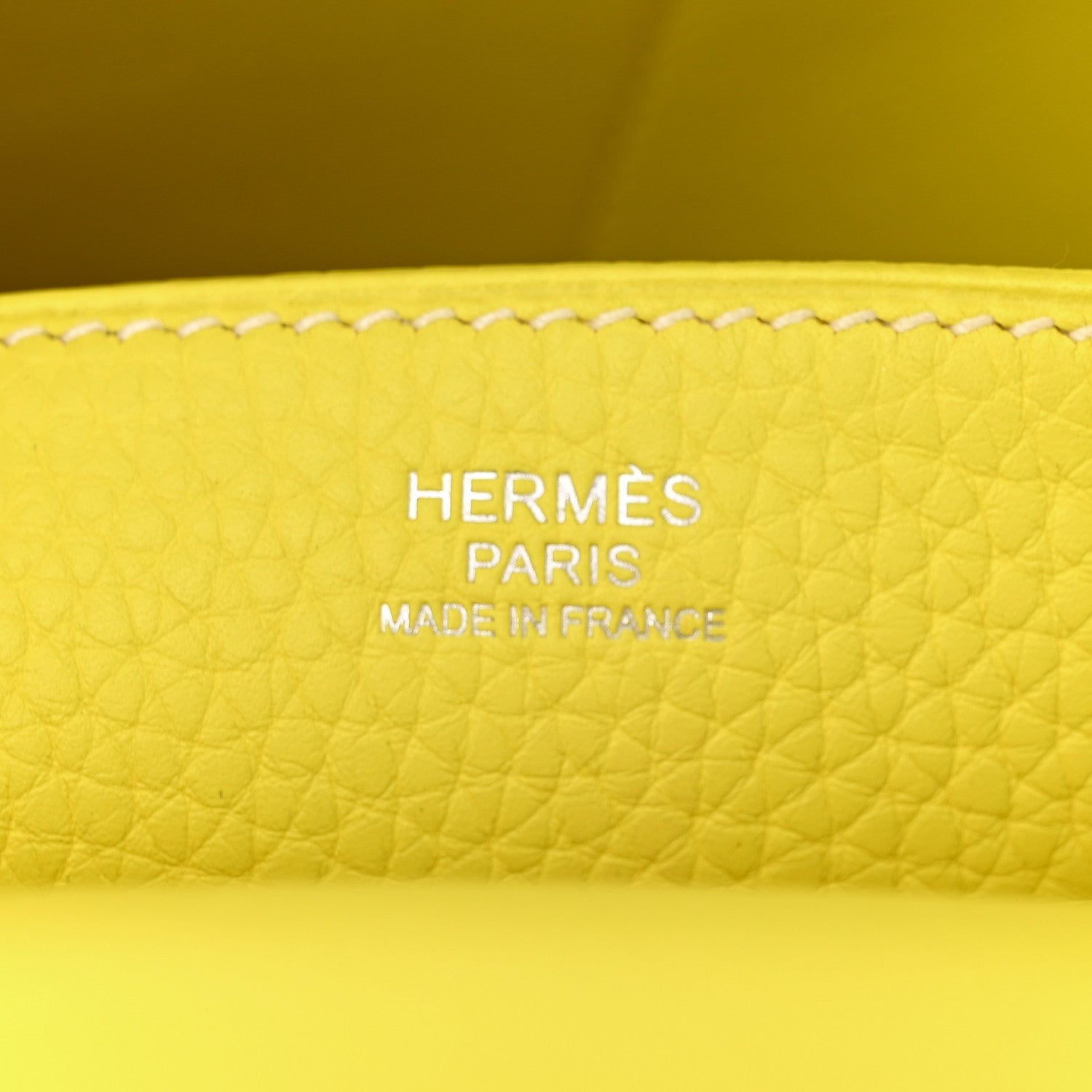 Hermes Taurillon Clemence Halzan 31 Lime 6 of 10