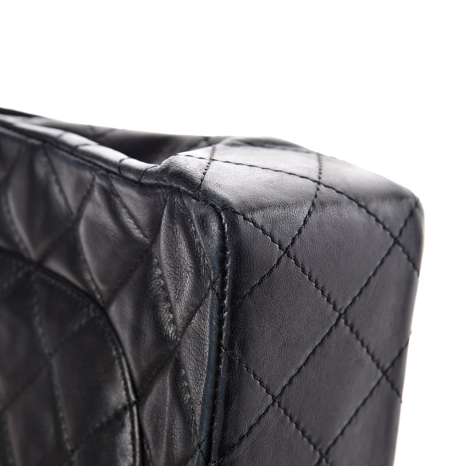 Chanel Lambskin Quilted Medium Double Flap Black 15 of 17