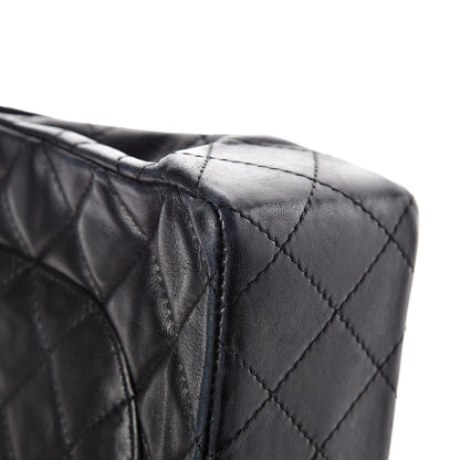 Chanel Lambskin Quilted Medium Double Flap Black 15 of 17