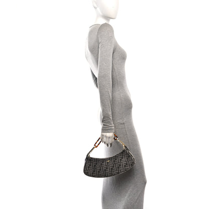 Fendi Chenille Vitello King Plexiglass FF O'Lock Swing Anthracite Asfalto 2 of 10
