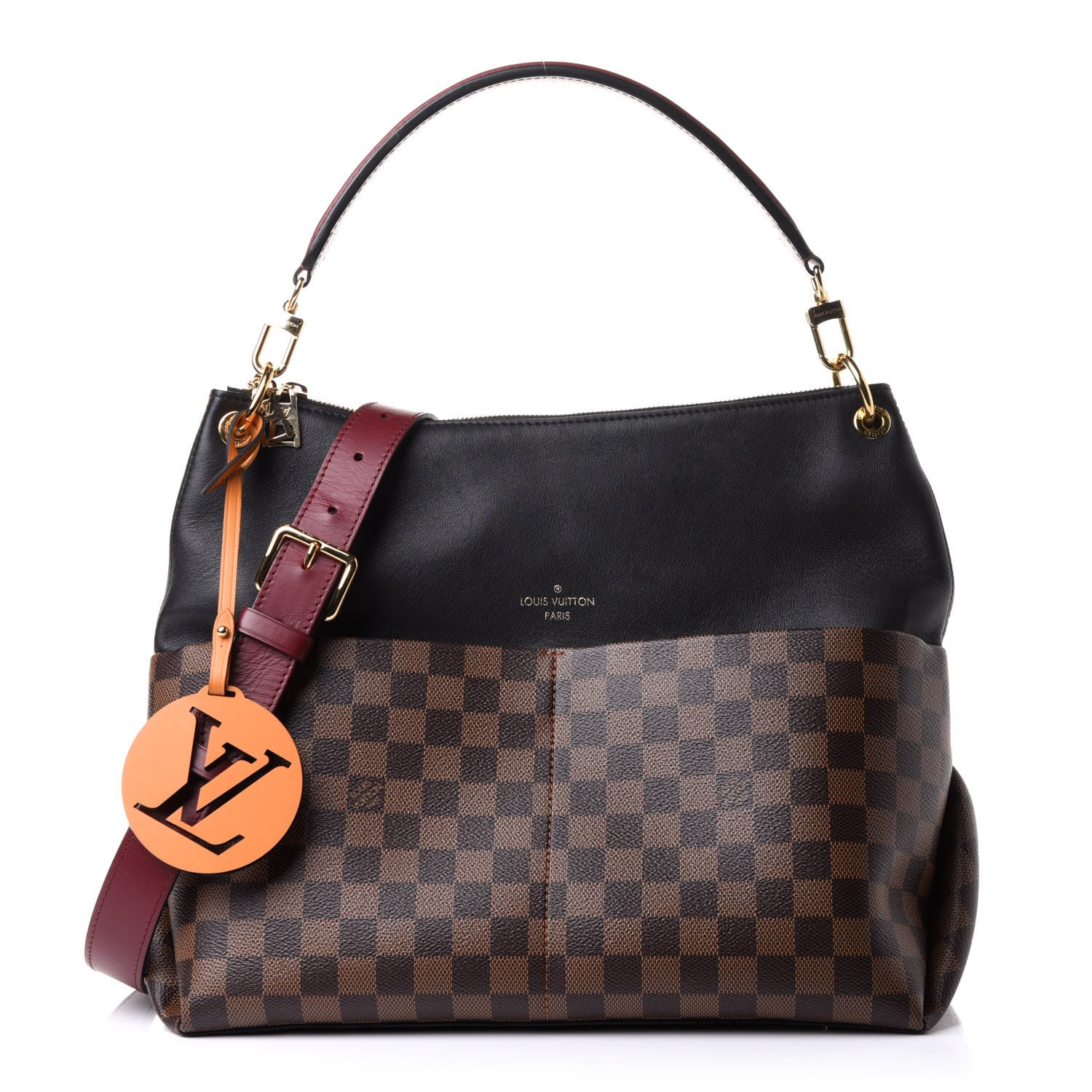 Louis Vuitton Damier Ebene Calfskin Maida Black 1 of 11