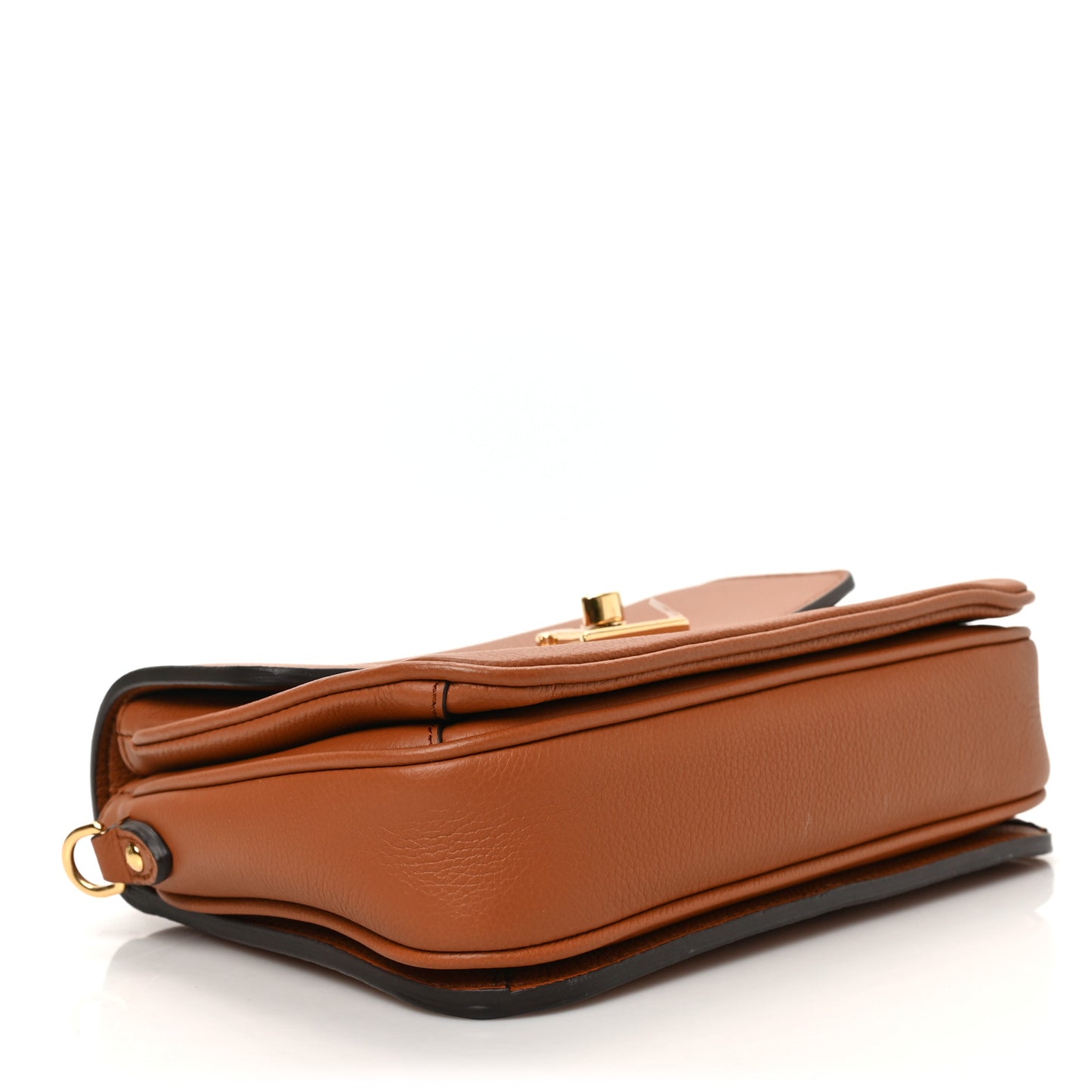 Grained Calfskin Lockme Oxford Cognac