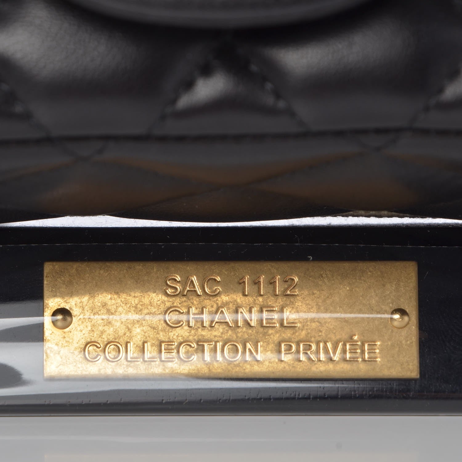 Chanel Plexiglass Lambskin Framed Flap Bag Clutch Black 8 of 11