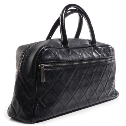 Chanel Caviar Patent Large Bowler Black 3 of 7