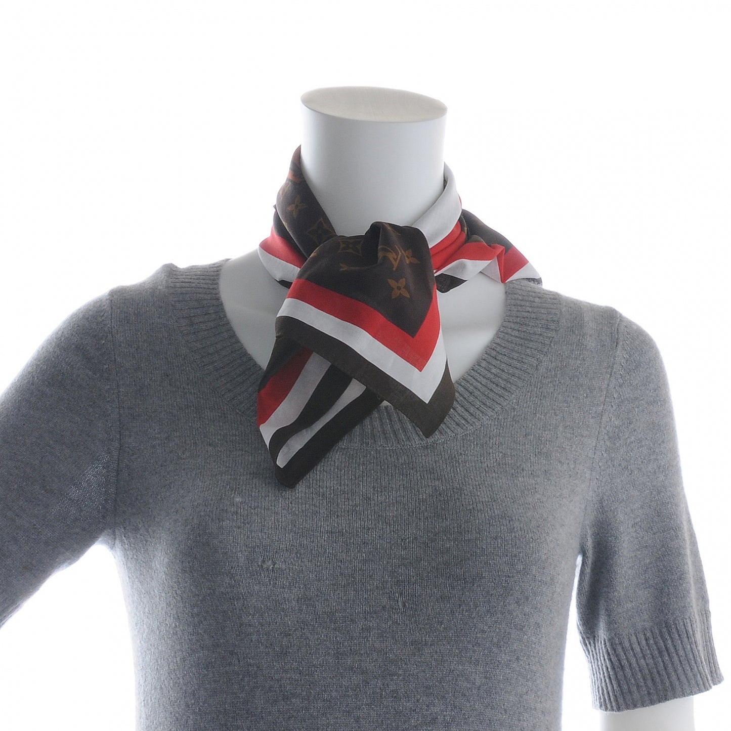 Cotton Monogram Groom Bandana Scarf Red
