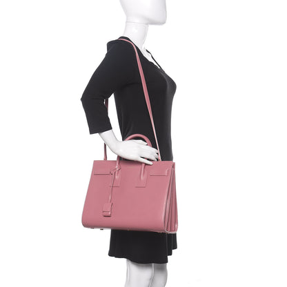 Saint Laurent Calfskin Small Sac De Jour Dark Rose 2 of 9
