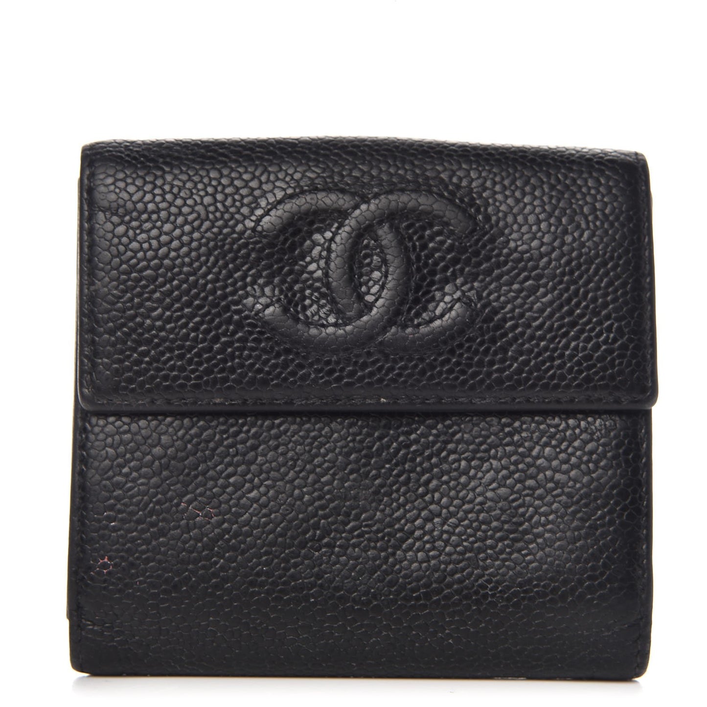 Caviar Timeless CC Compact French Wallet Black