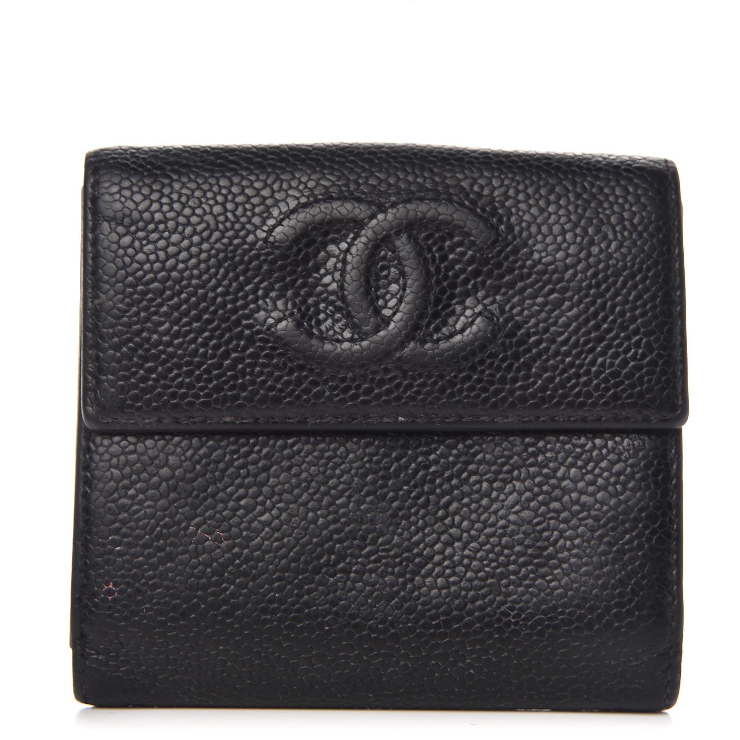 Chanel Caviar Timeless CC Compact French Wallet Black 1 of 15
