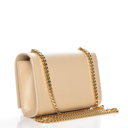 Saint Laurent Grain De Poudre Small Monogram Kate Satchel Nude Powder 3 of 6