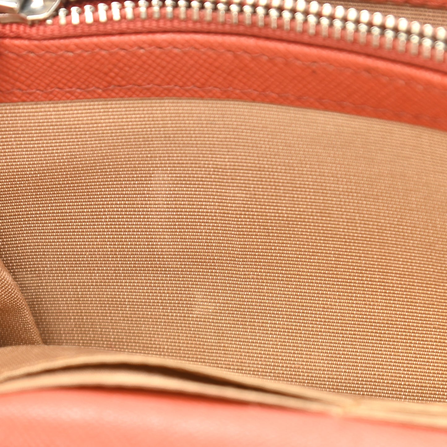 Calfskin House Check Continental Flap Wallet Orange