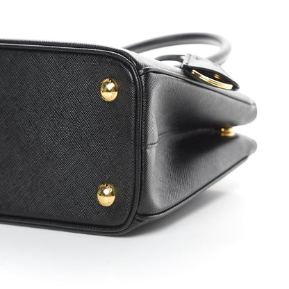 Prada Saffiano Lux Micro Galleria Shoulder Bag Black 10 of 10
