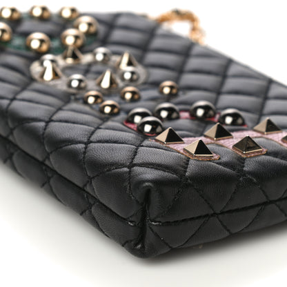 Dolce & Gabbana Lambskin Watersnake Embellished Lucia Crosssbody Bag Black 10 of 10