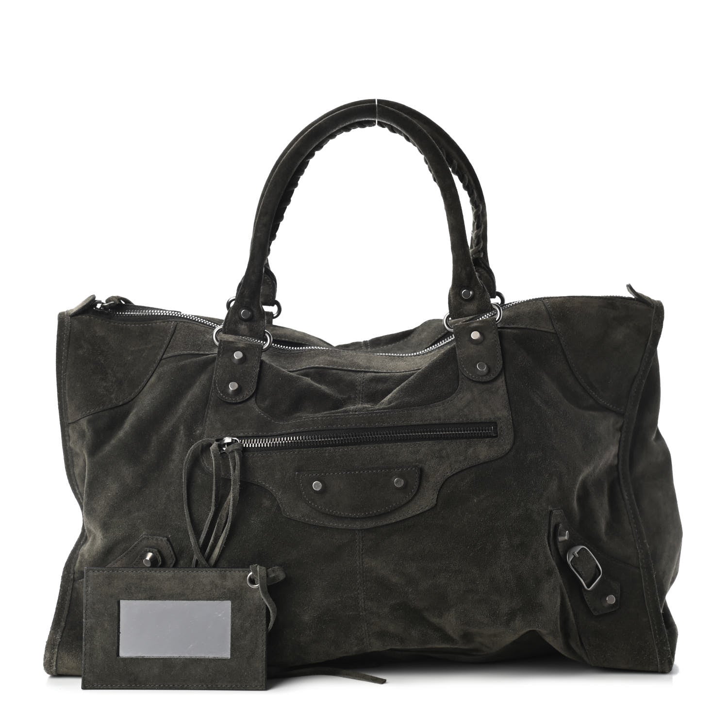 Balenciaga Baby Daim Suede Classic Hardware Work Olive 1 of 8
