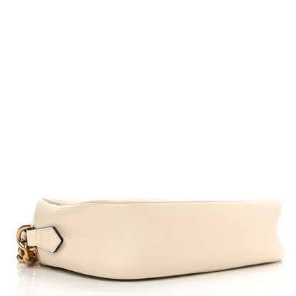 Gucci Calfskin Matelasse Small GG Marmont Chain Shoulder Bag White 4 of 10