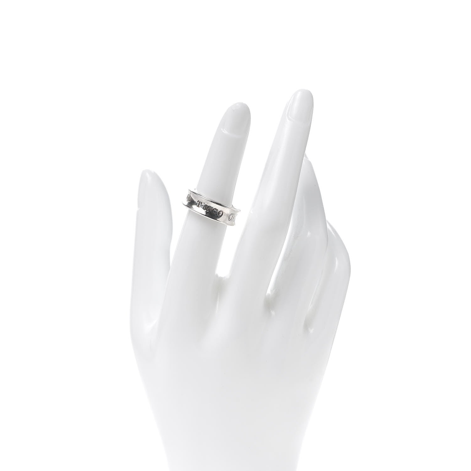 Tiffany Sterling Silver 1837 Band Ring 51 5.75 2 of 5