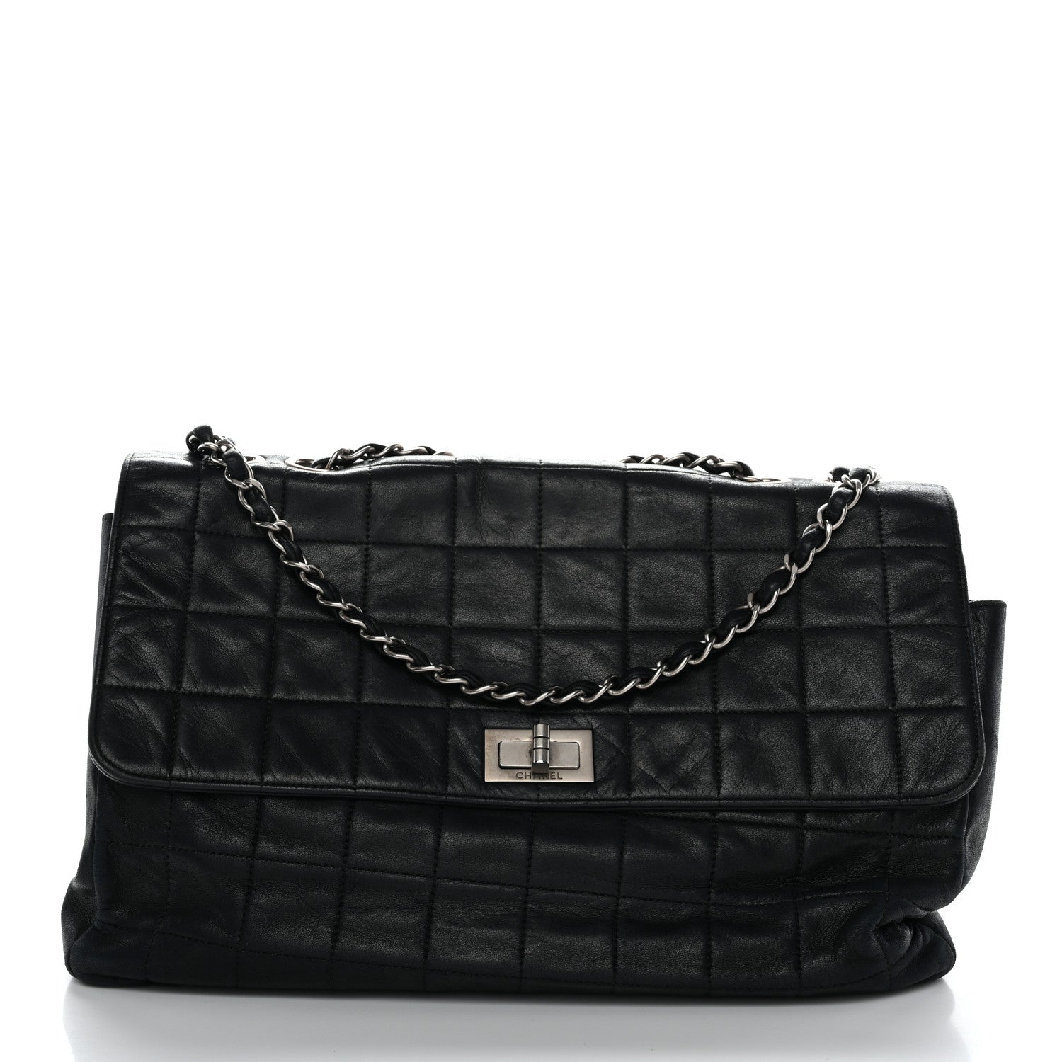Chanel Lambskin Chocolate Bar Mademoiselle Flap Black 1 of 15