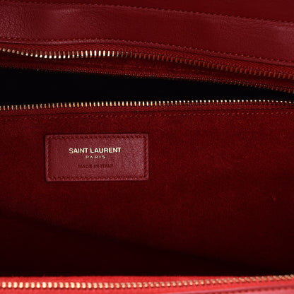 Saint Laurent Calfskin Medium Rive Gauche Cabas New Red 7 of 8