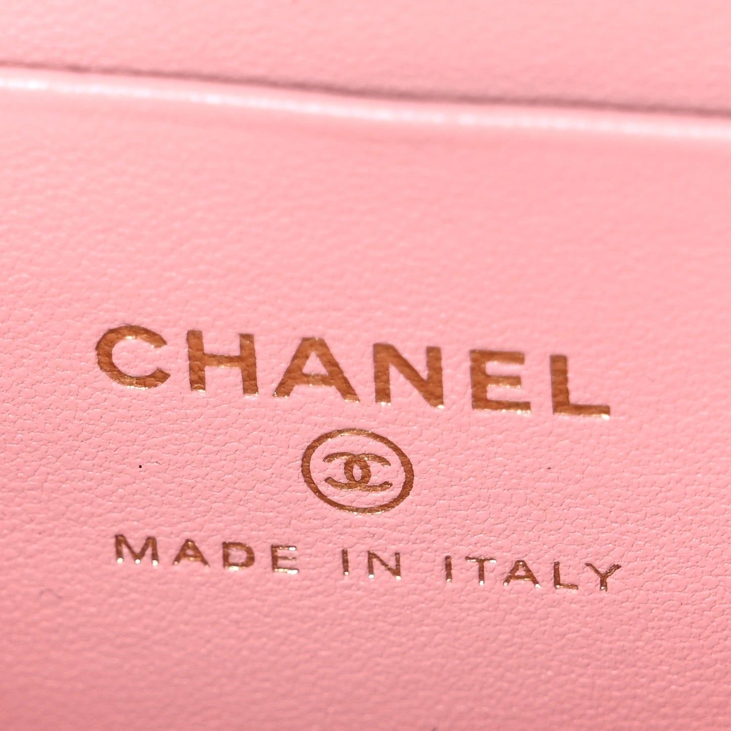 Calfskin Crocodile Embossed Crococo Top Handle Slim Vanity Case With Chain Light Pink