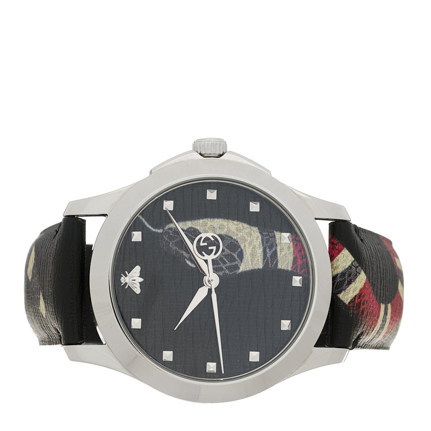 Stainless Steel Calfskin 38mm Le Marche Des Merveilles Snake Quartz Watch Black