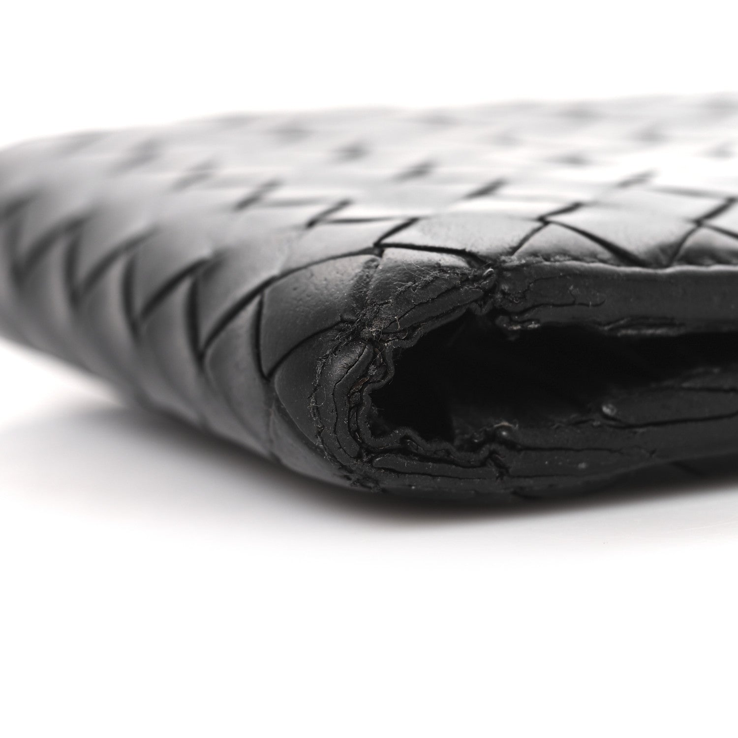 Bottega Veneta Nappa Maxi Intrecciato Bi-Fold Wallet Black 10 of 10
