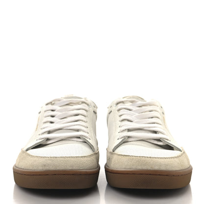 Saint Laurent Calfskin Perforated Suede SL10 Court Classic 41 White 3 of 10