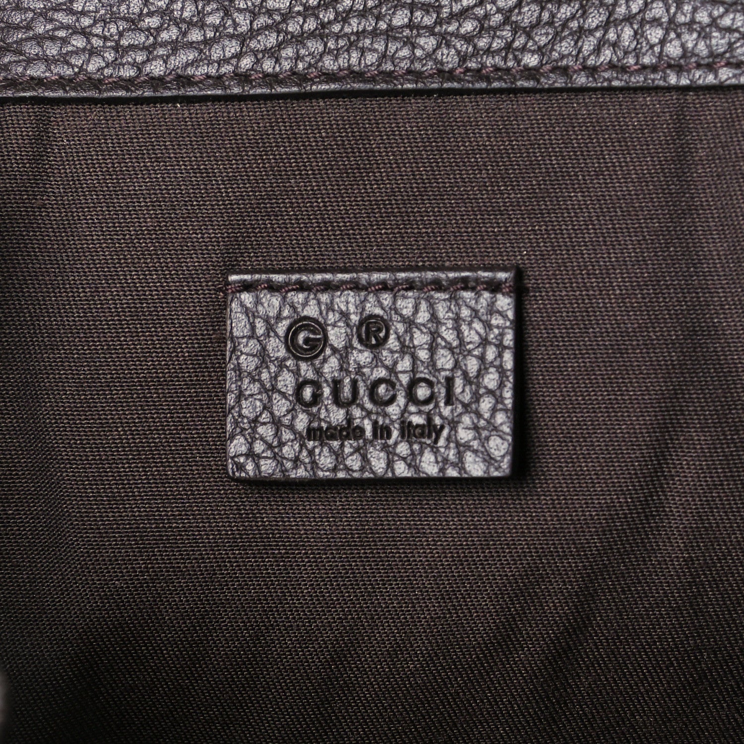 Gucci Monogram Dollar Calfskin O Drawstring Backpack Beige Ebony Testa di Moro Dark Chocolate 6 of 13