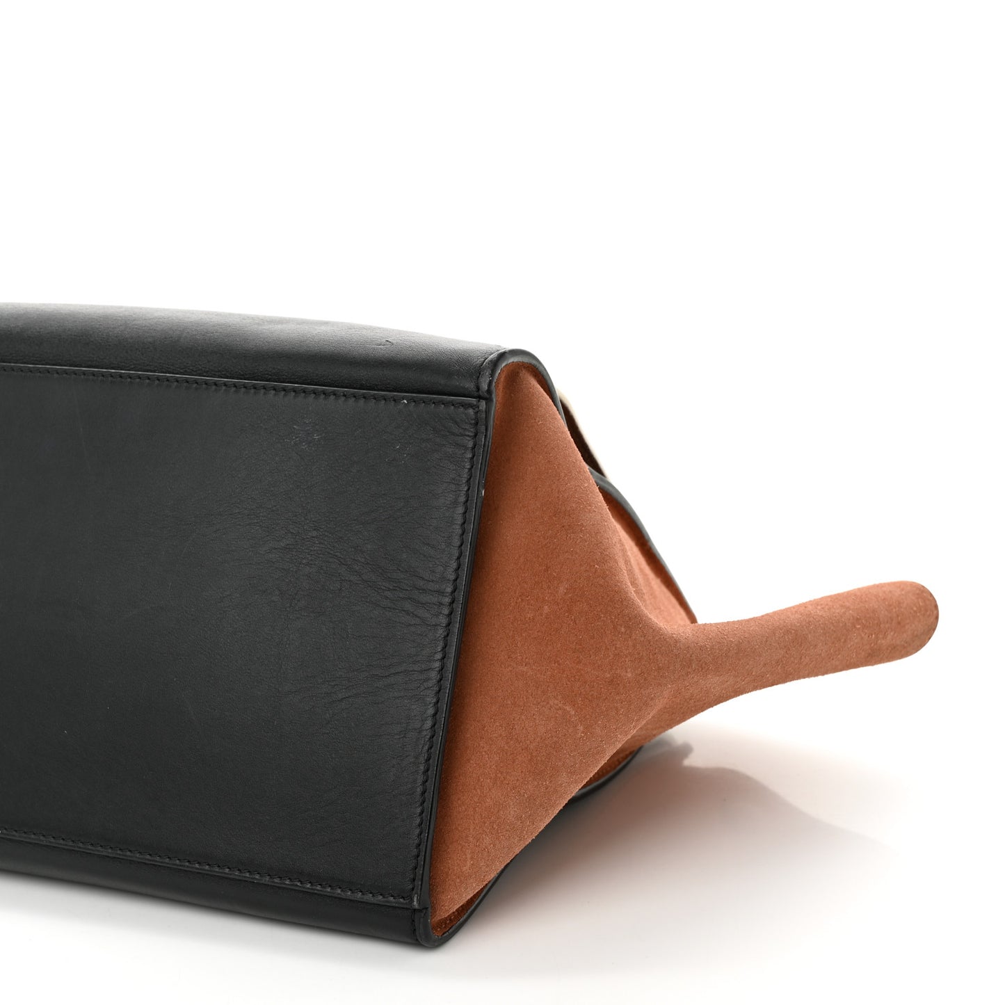 Smooth Calfskin Suede Medium Tri-Color Trapeze White