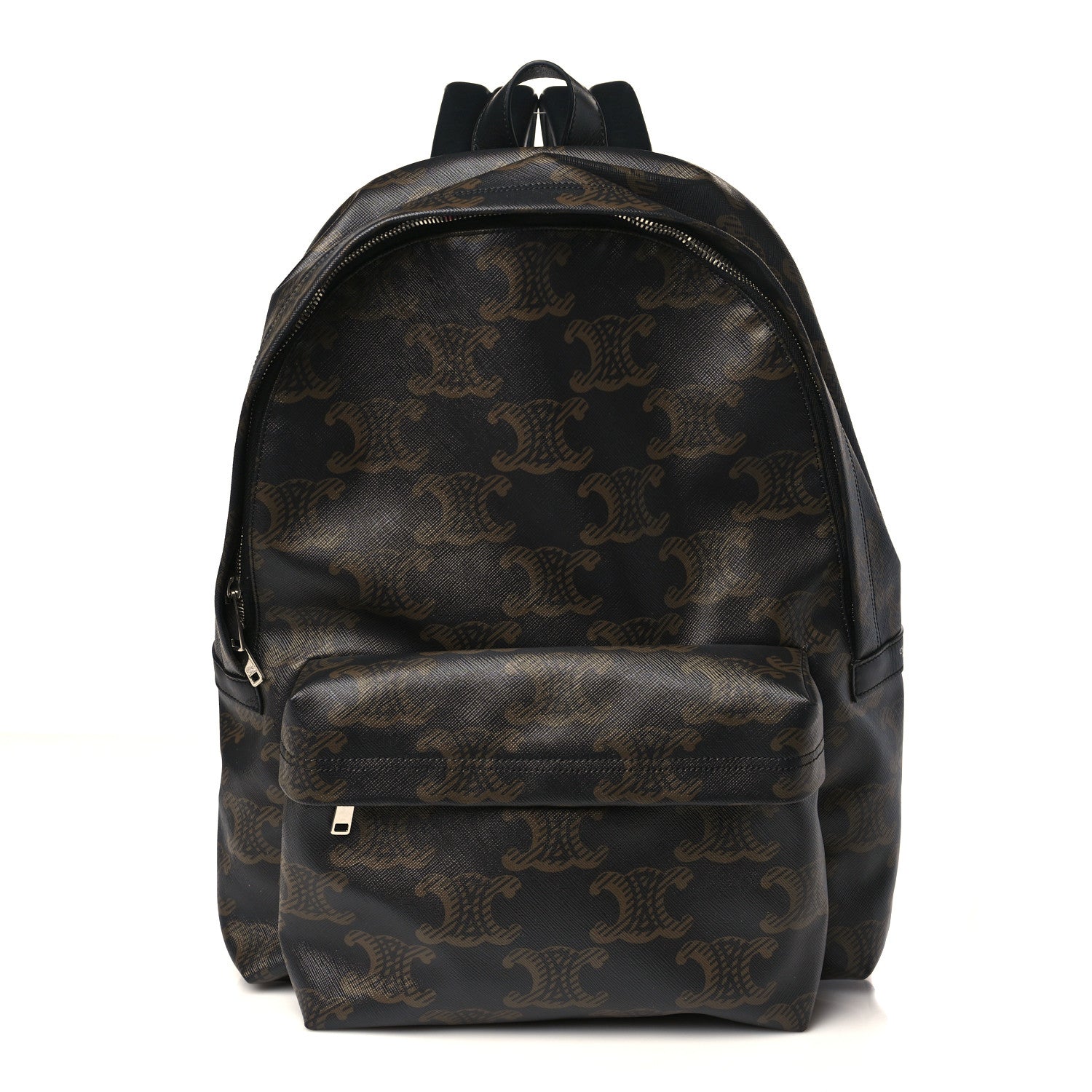Celine Triomphe Canvas XL Calfskin Backpack Black 1 of 8