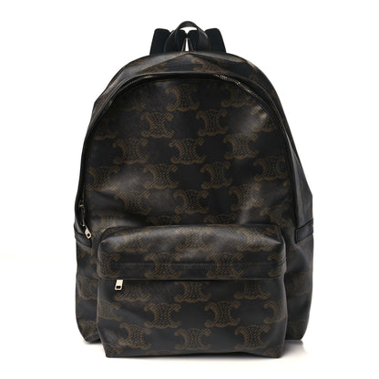 Celine Triomphe Canvas XL Calfskin Backpack Black 1 of 8