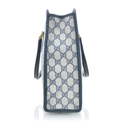 Gucci Monogram Web Tote Navy Blue 6 of 10