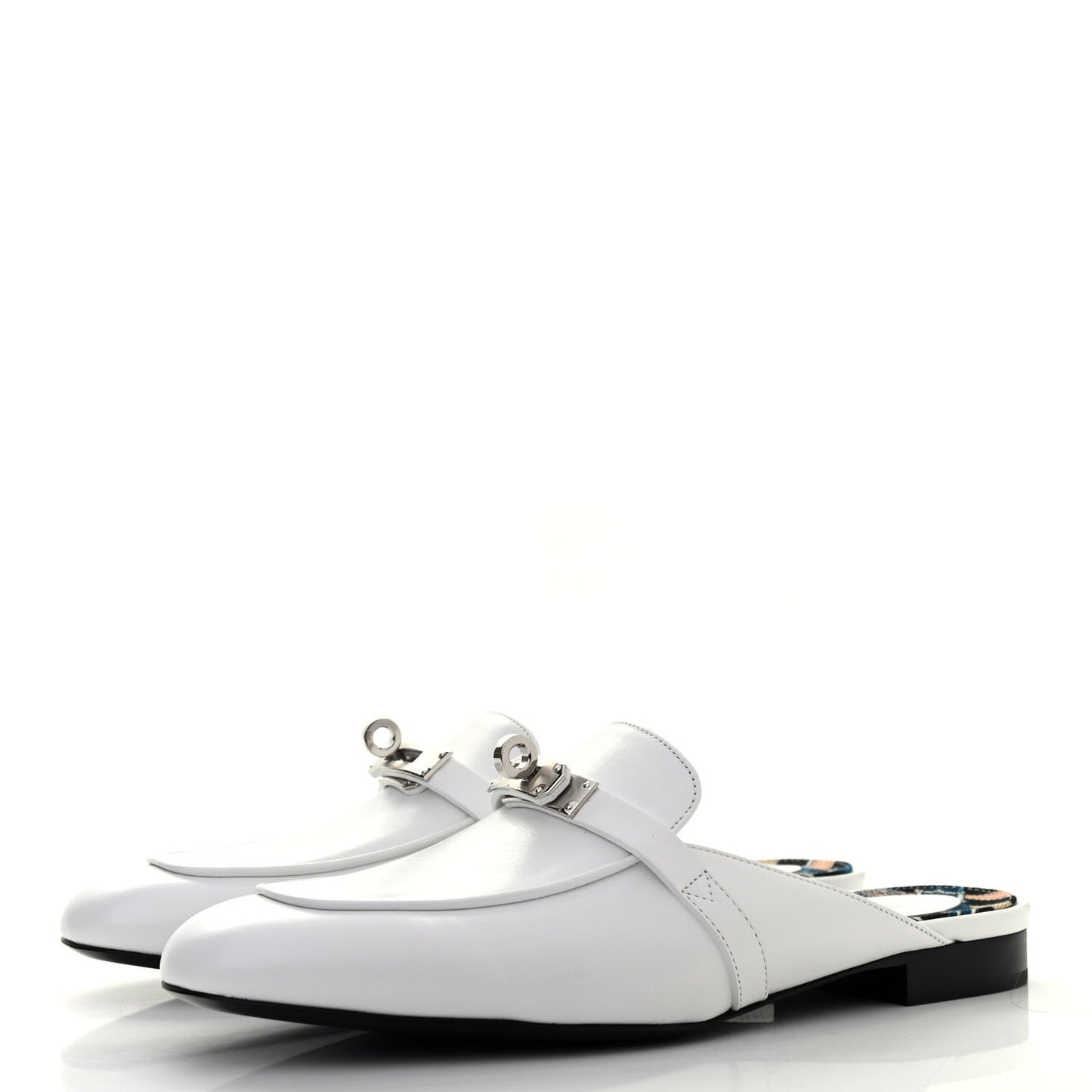 Calfskin Oz Mules 38.5 White