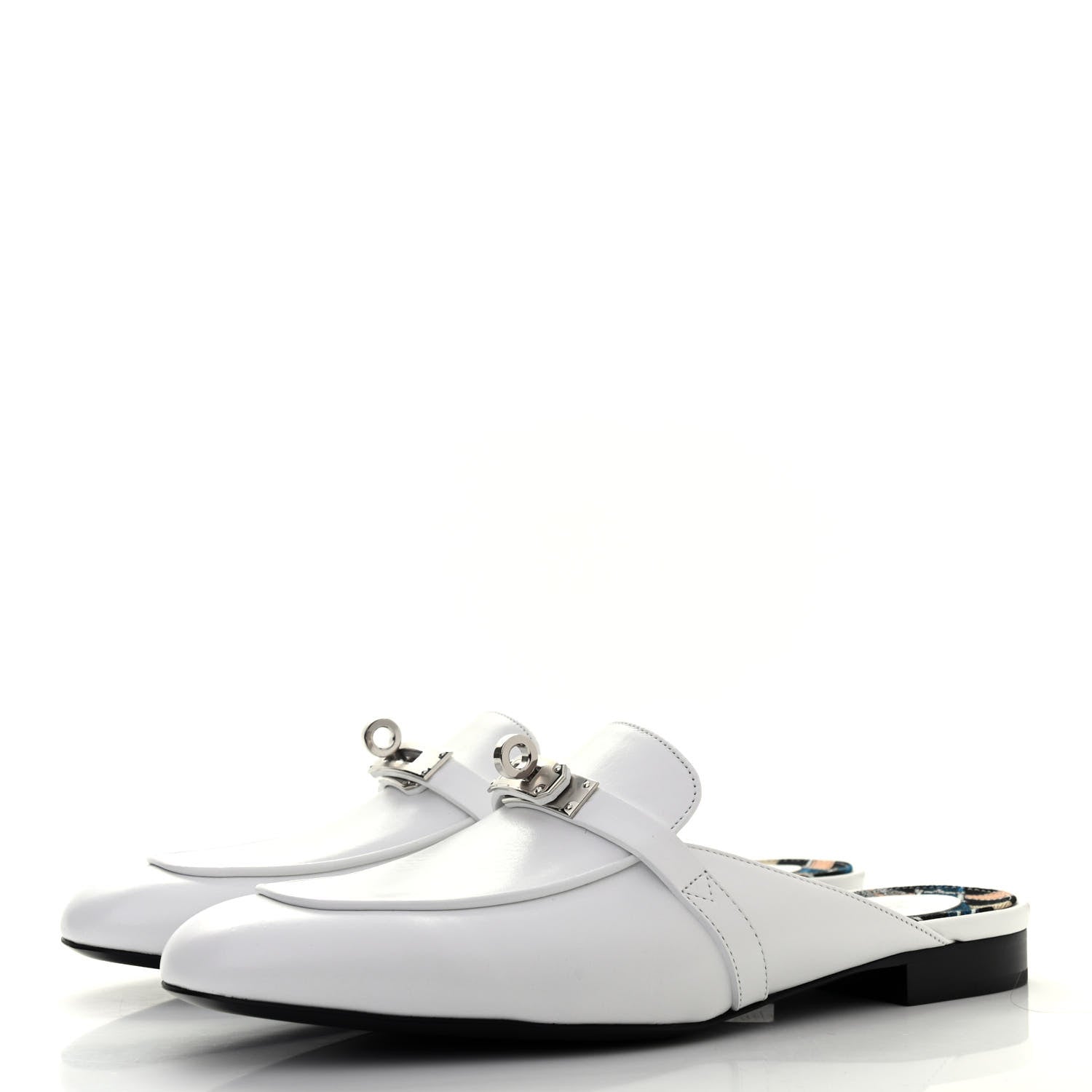 Hermes Calfskin Oz Mules 38.5 White 3 of 8