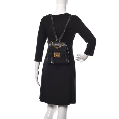 Gucci Guccissima Signature Padlock Backpack Black 3 of 9