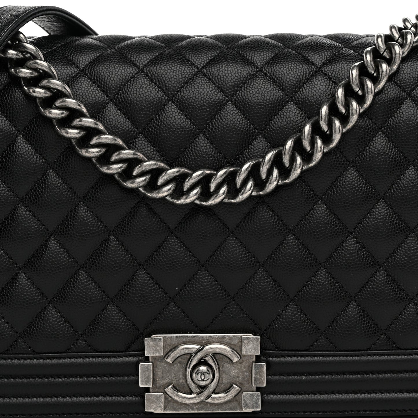 Caviar Quilted New Medium Boy Flap Black